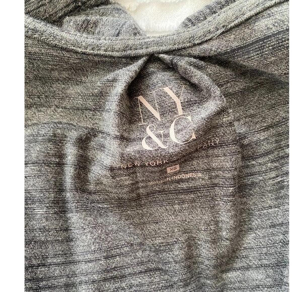 NY & Co. Heather Gray Smocked Belted Waist Cocktail JUMPSUIT Romper *X-SMALL* - Picture 7 of 7